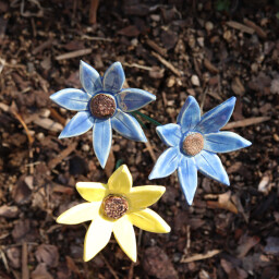 Květina - modrá/žlutá